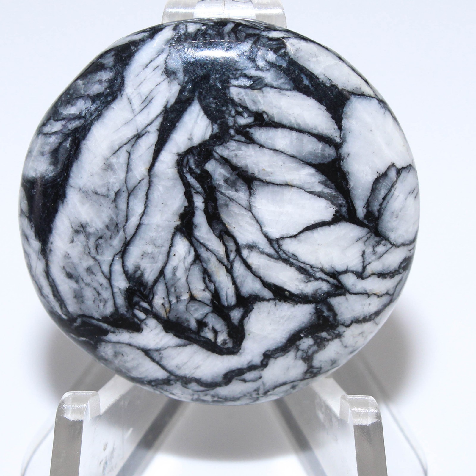 43.50 Ct. AAA Pinolith Jasper Round Cabochon Loose Gemstone 30x30x5 mm