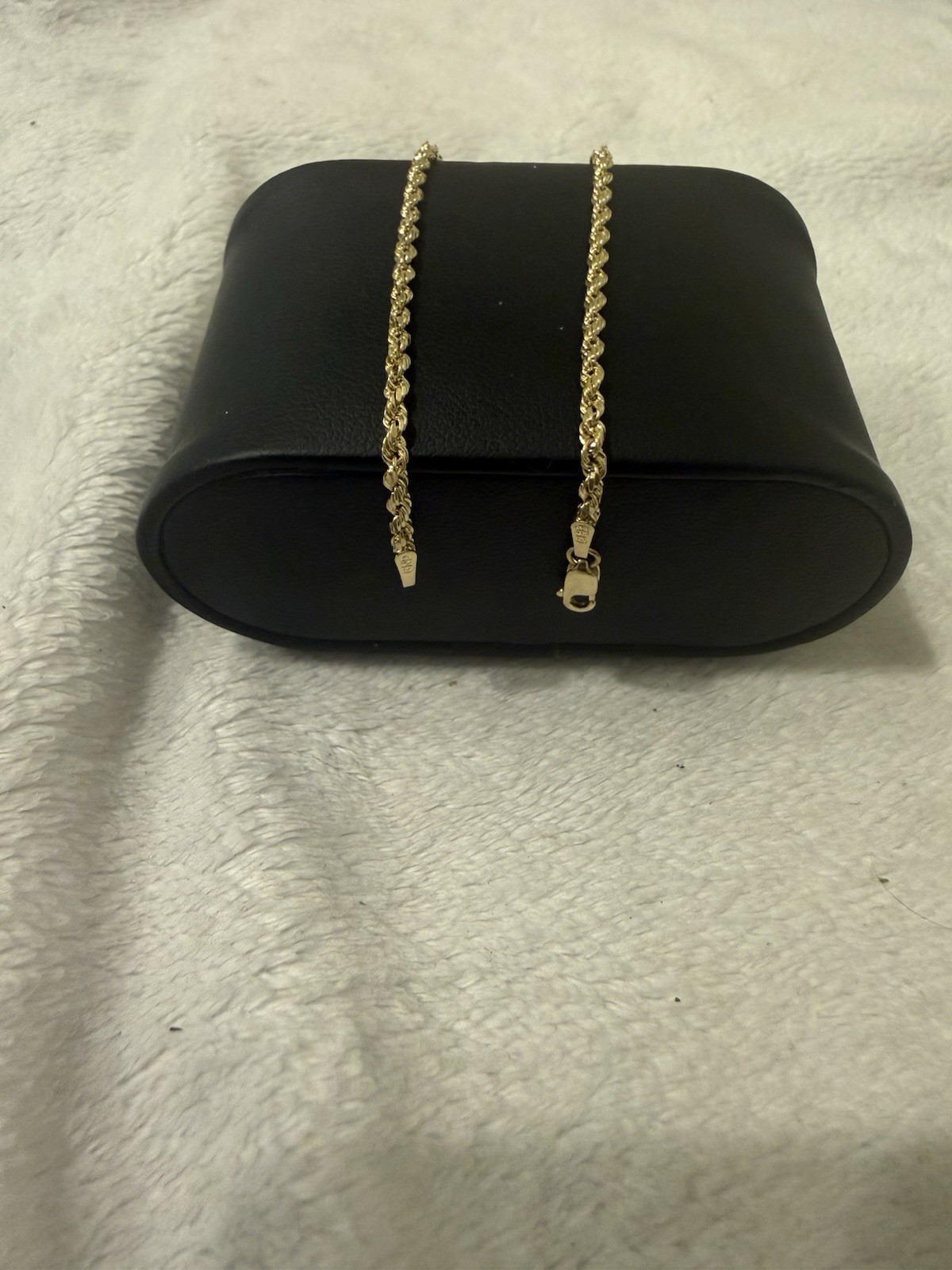 10kt solid yellow gold rope chain bracelet 1.9mm 7” Inch New Stamped