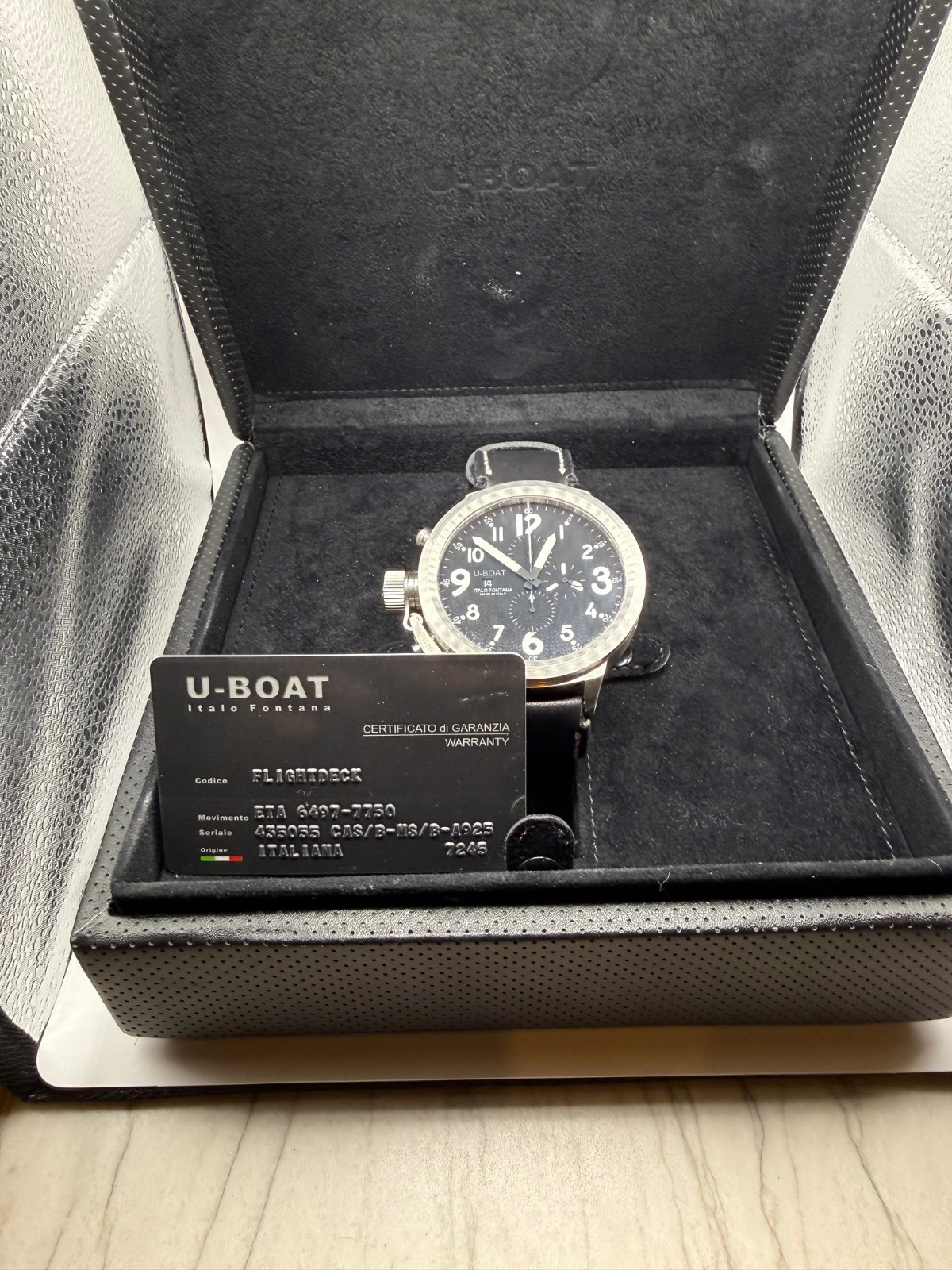 U-Boat Flightdeck 50 Chrono – 45mm – Italo Fontana – Full Set – Great Condition