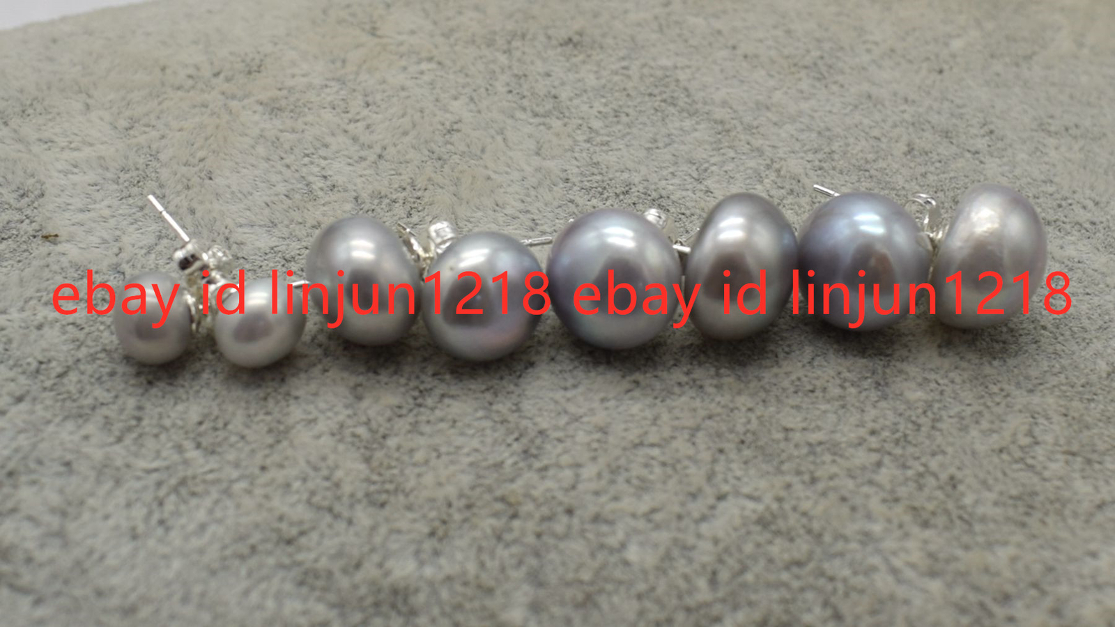 Wholesale Natural Black White Pink Pearl 925 Sterling Silver Stud Earrings