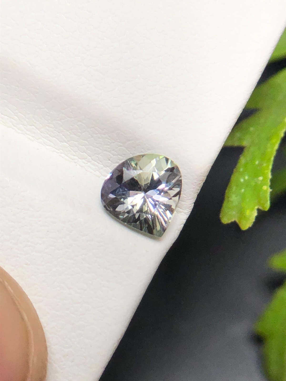 6 MM Natural Tanzanite Heart Cut, 0.70 Ct Green Purple Blue Color Unheated Stone