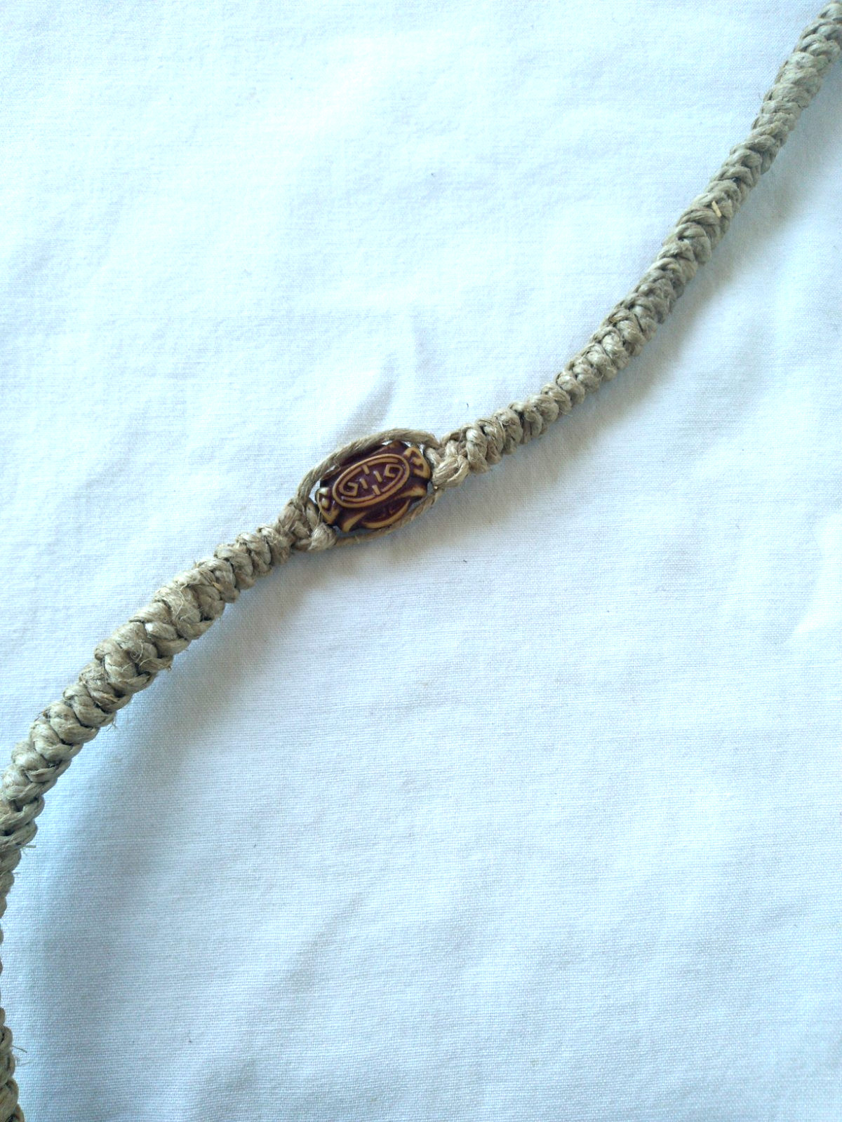 SURFER HEMP NECKLACE 30″ Unisex Macrame Boho Hippie Ethnic US Seller New