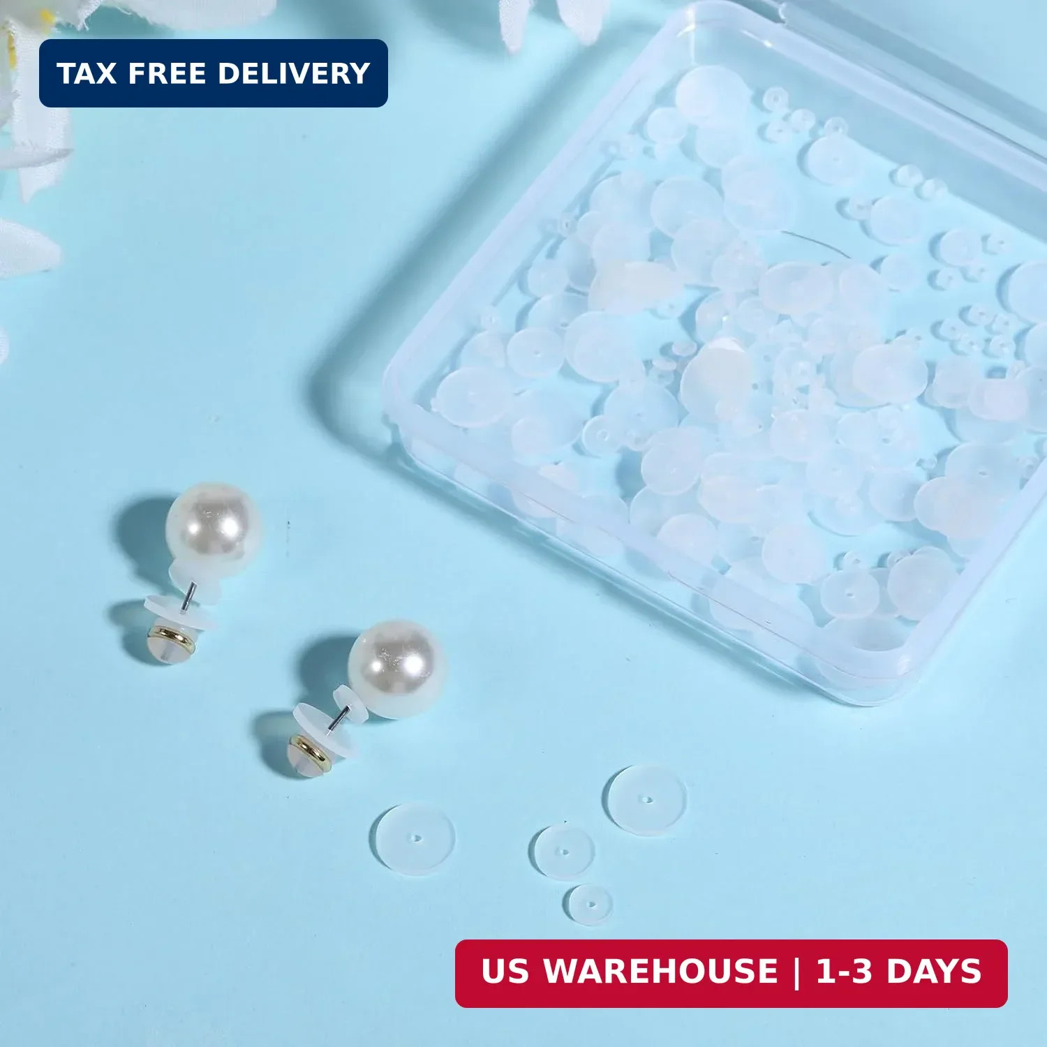 200 Pcs Clear Piercing Disc, for Piercing Bump 3/5/ 7/9 mm Clear Silicone Earrin