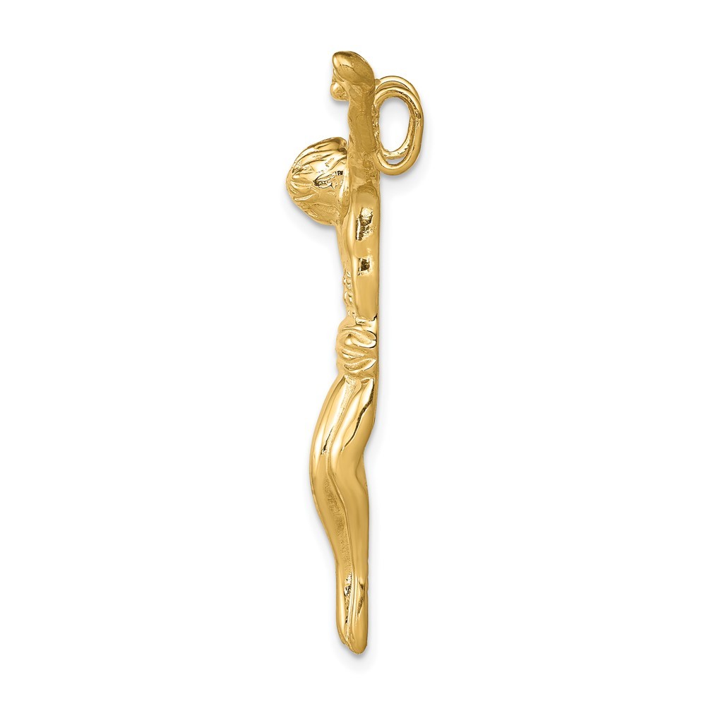 10K Yellow Gold Corpus Chain Slide Pendant for Women 3.17g, L-40mm, W-32mm