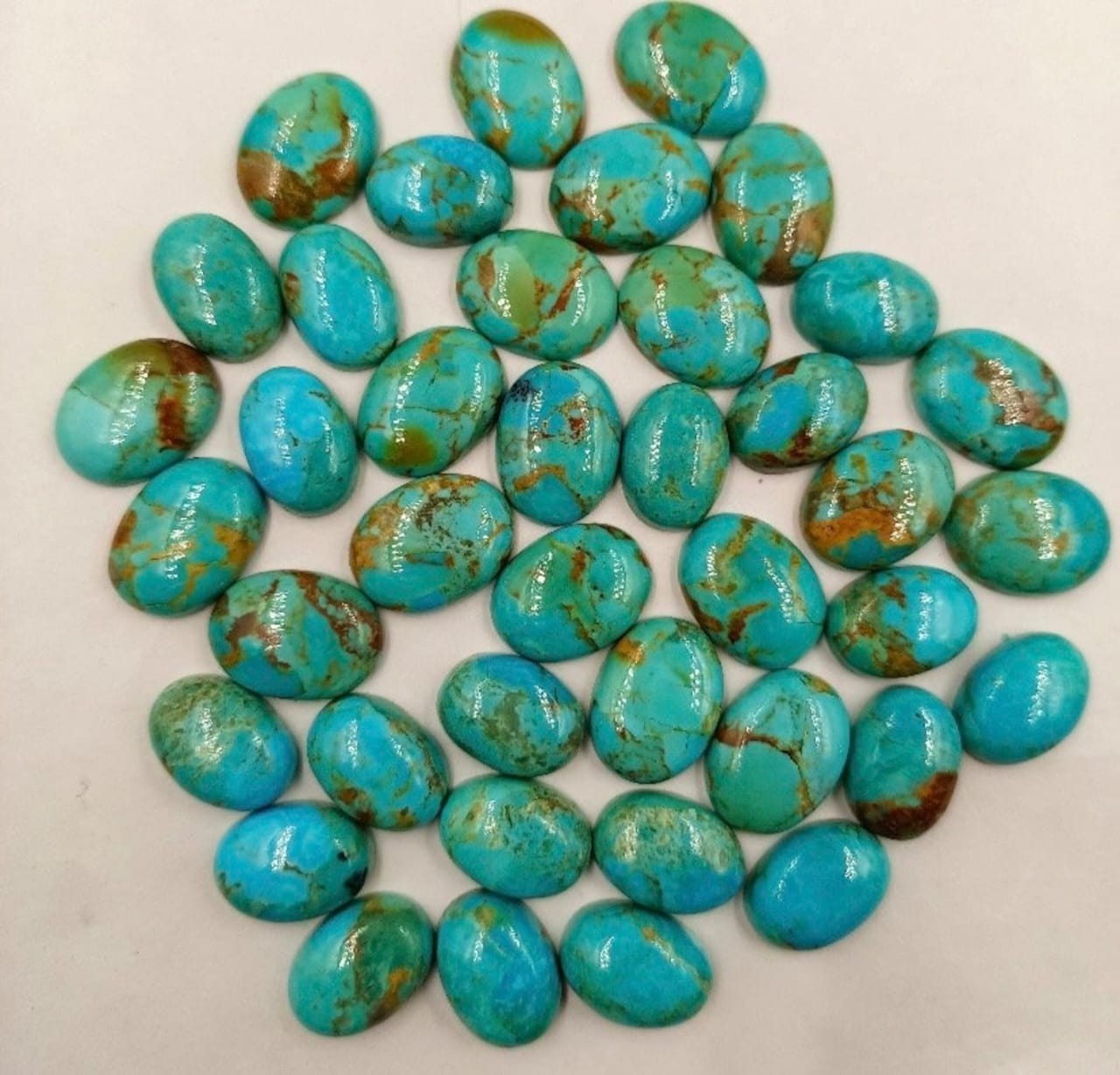 AA++ Mohave Turquoise Oval Shape Ring Size Cabochon Loose Gemstone Wholesale Lot