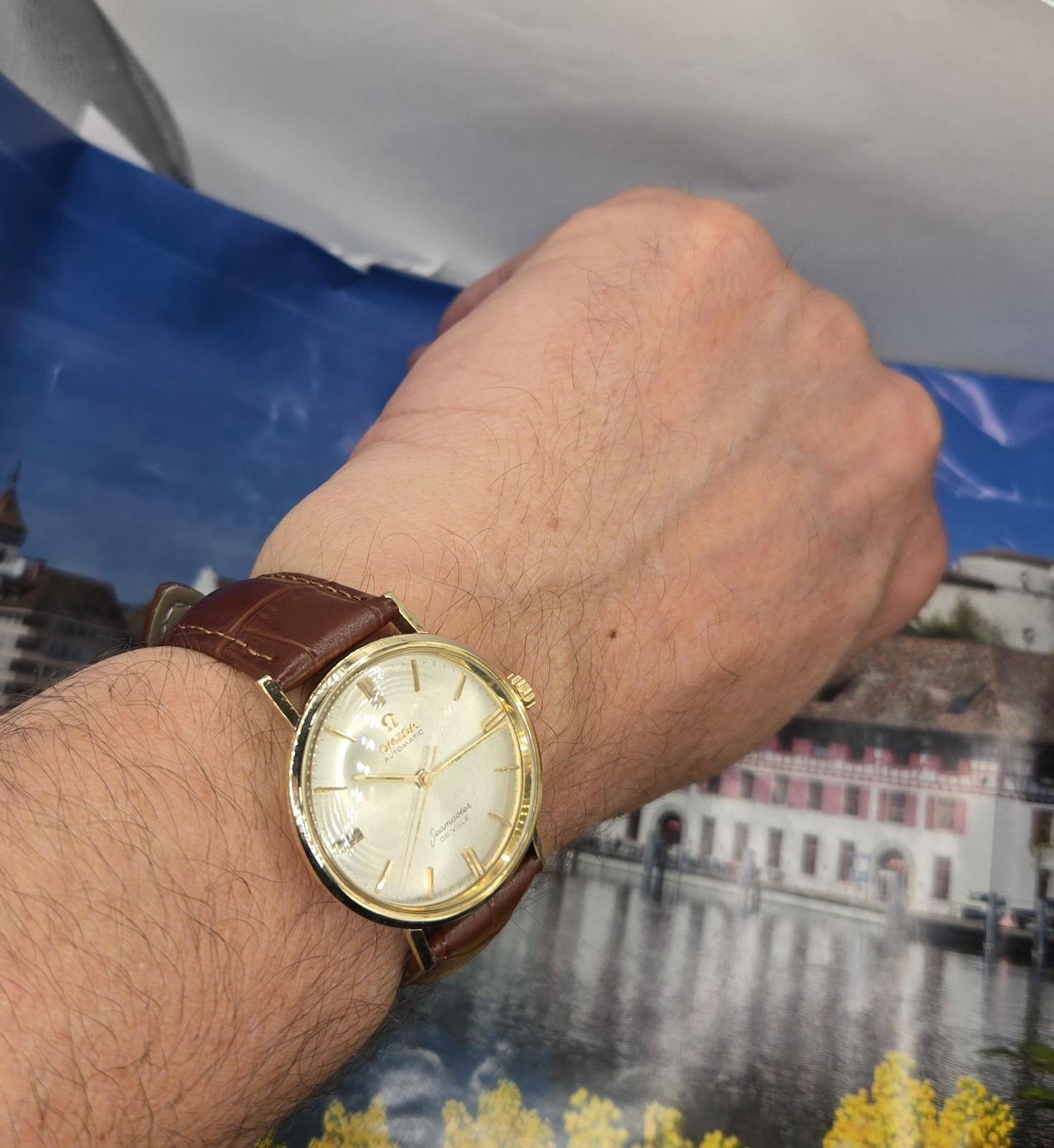 1962 Vintage Omega Seamaster Deville 14k Gold Filled 34mm Automatic Classic Chic