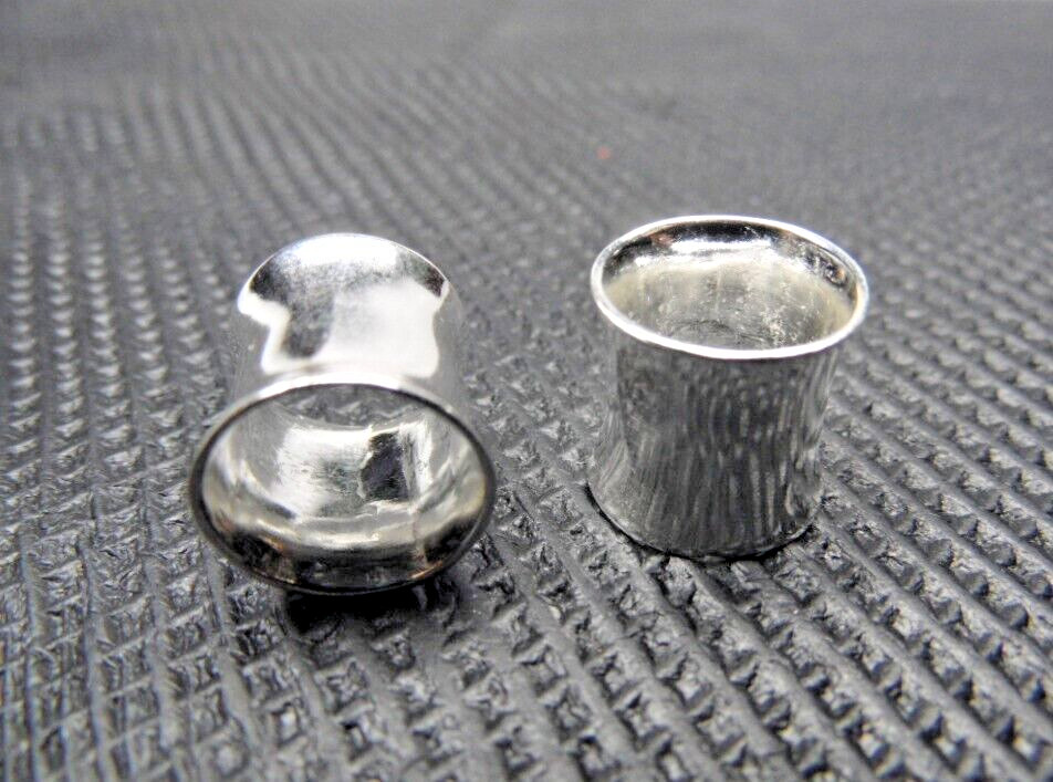 Sterling Silver 925 Earrings, Ear Tunnels and Plugs Gauge Double Flare