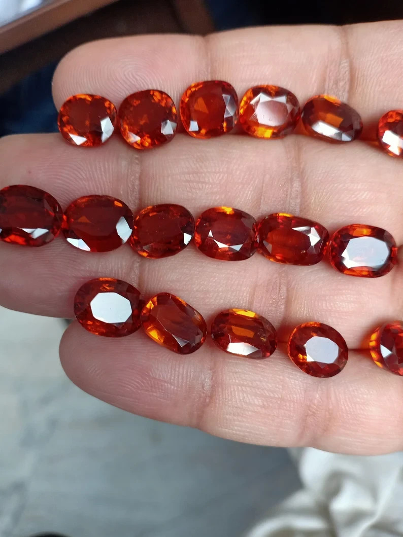 Top Quality Real Hessonite Garnet 32 Pieces Lot With Wholesale Price 127 Carat