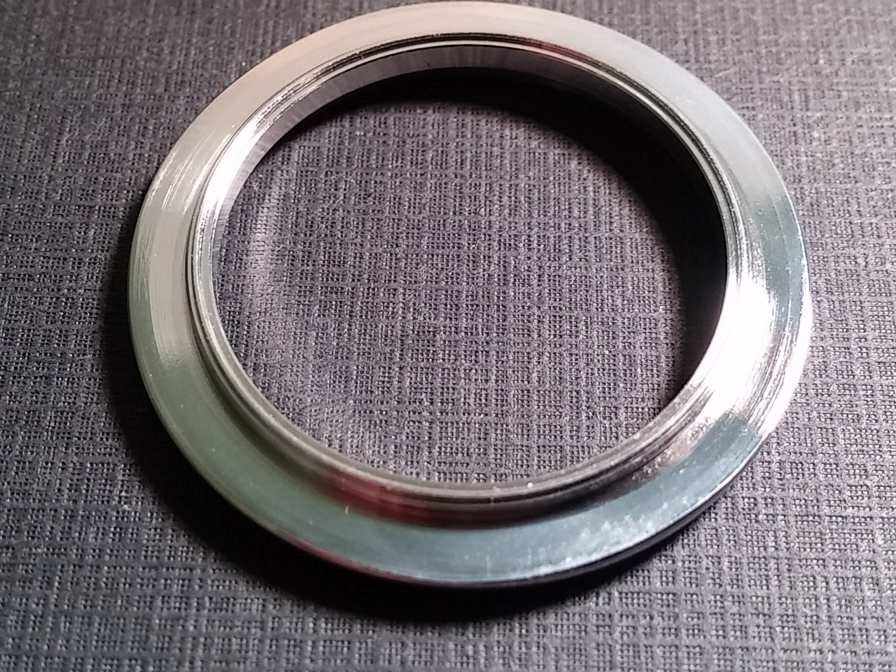 Catamaran bezel 28mm approx, S/S, NOS for watch repair or parts