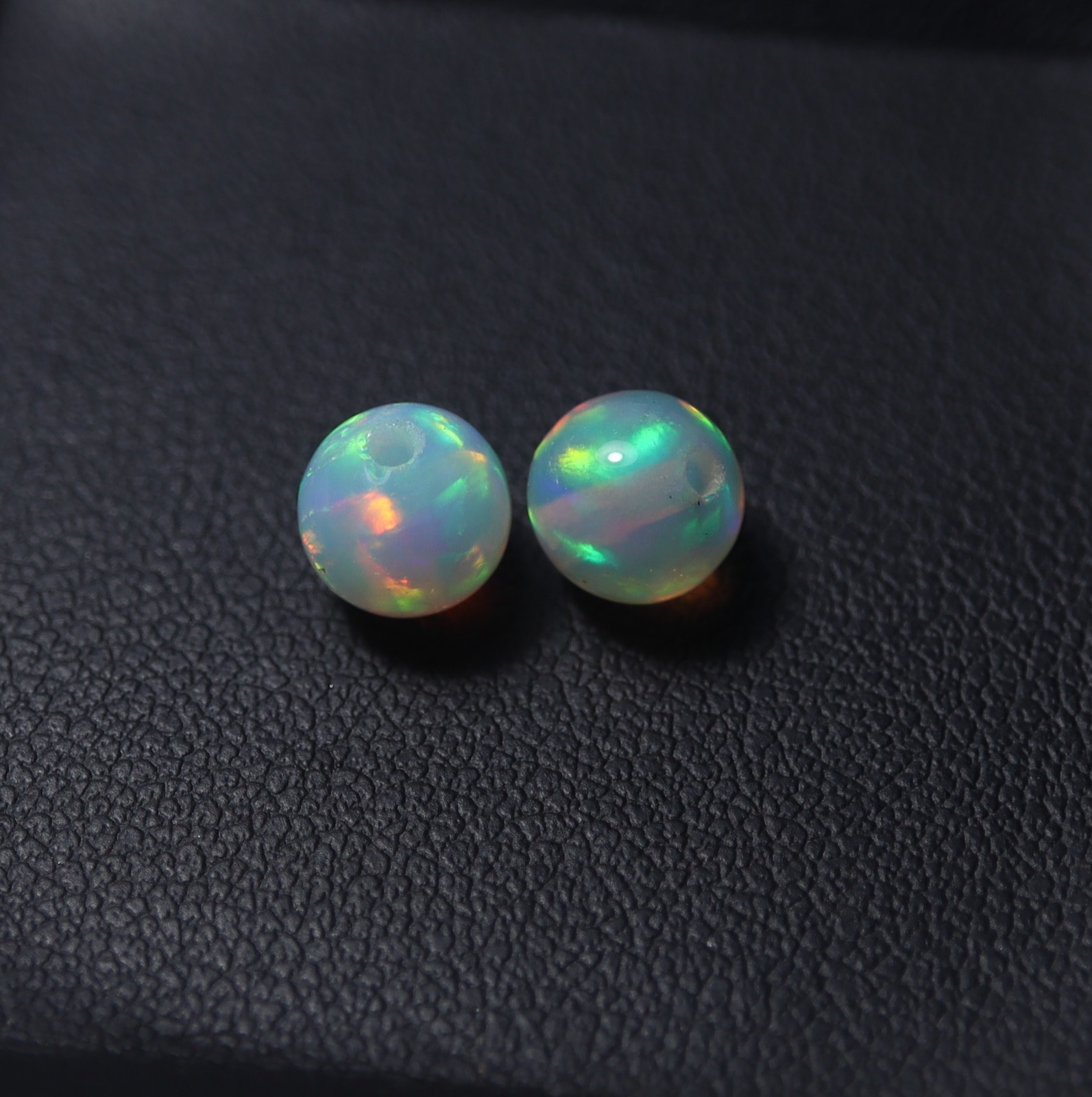 6.2MM Natural AAA Ethiopian Opal Drilled Round Sphere Loose Gemstone for Jewelry