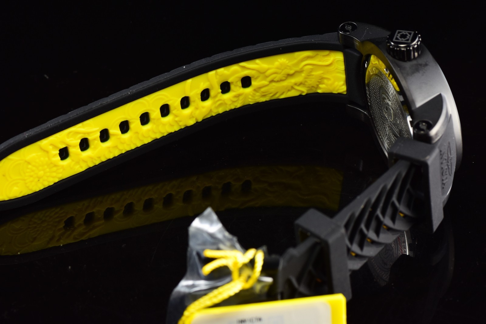 Invicta Men’s S1 RALLY NINJA Black Dial Yellow Accent Black Tone Men’s Watch