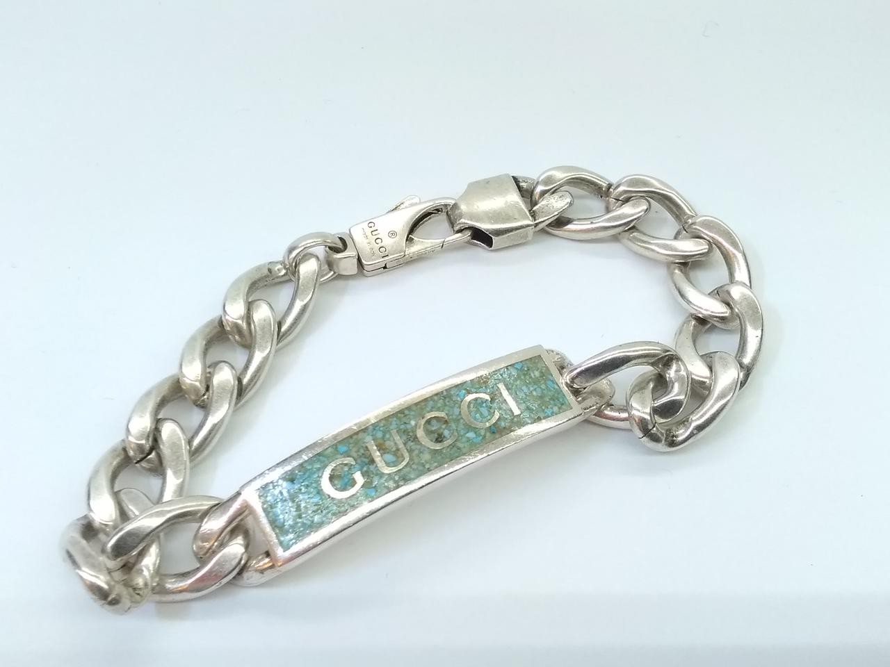 GUCCI Bracelet White Enamel and Metal 678712 Auth Japan