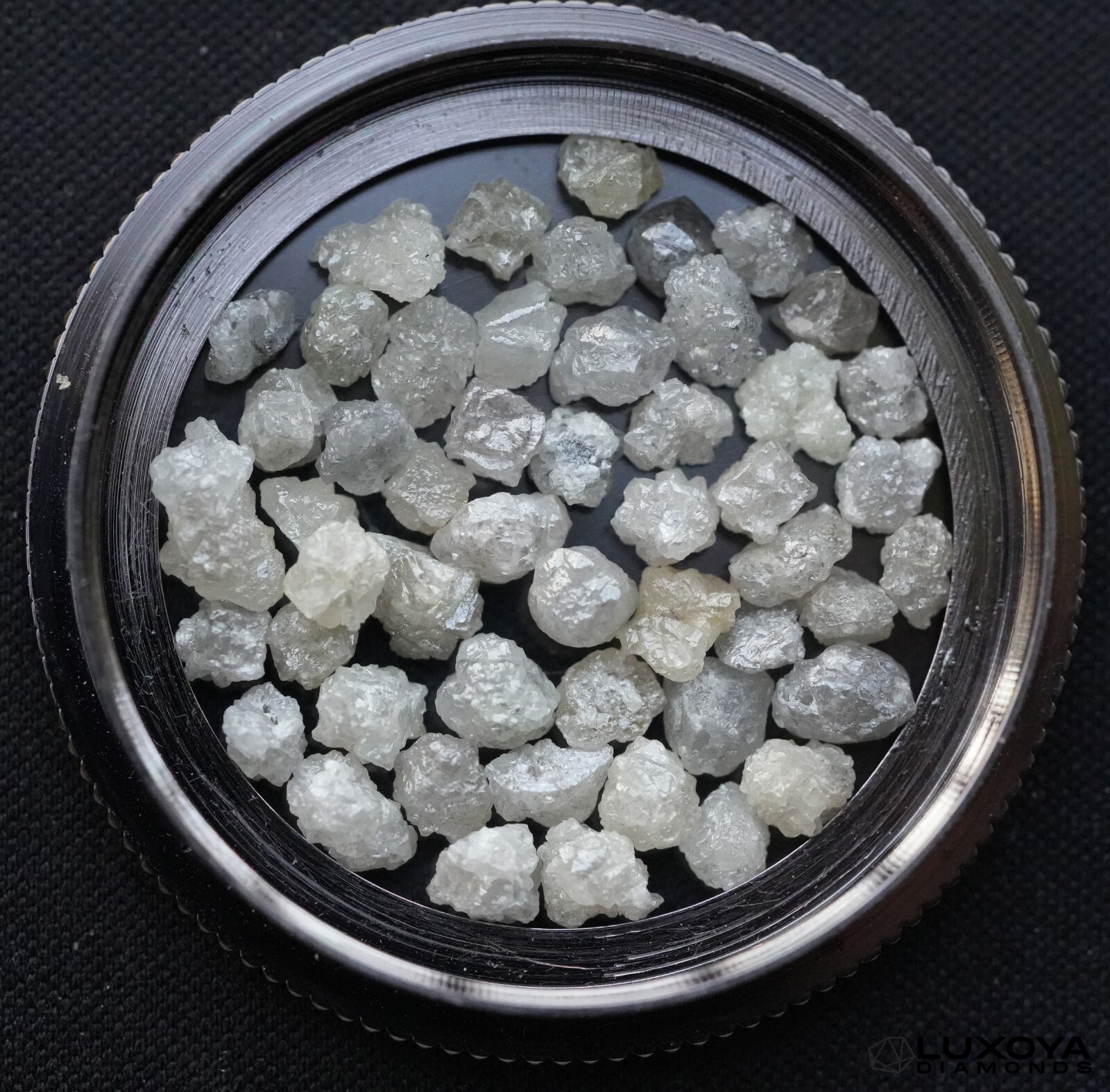 Silver Natural Loose 3 pcs 1.00 Carat Diamond White Rough Uncut Raw Diamond