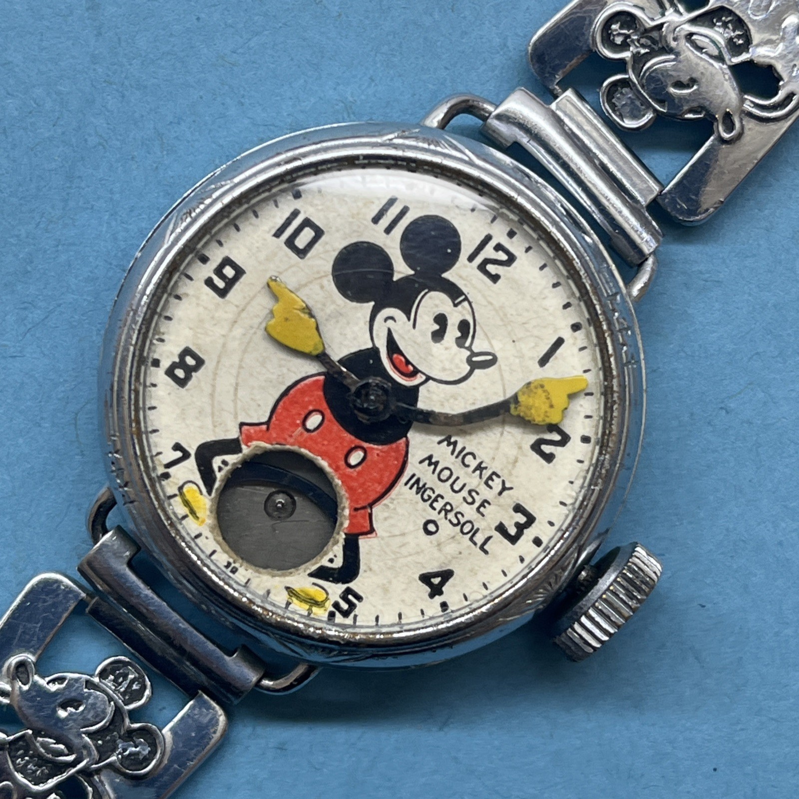 Rare Original 1933 Ingersoll Mickey Mouse Wrist Watch Disney Spares Repair