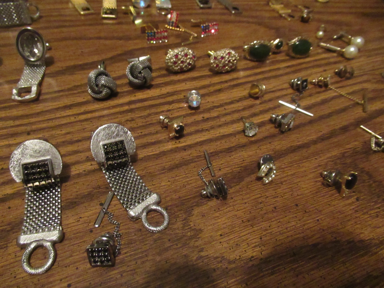 Lot of Tie pins tacks Clips Cufflinks more vintage