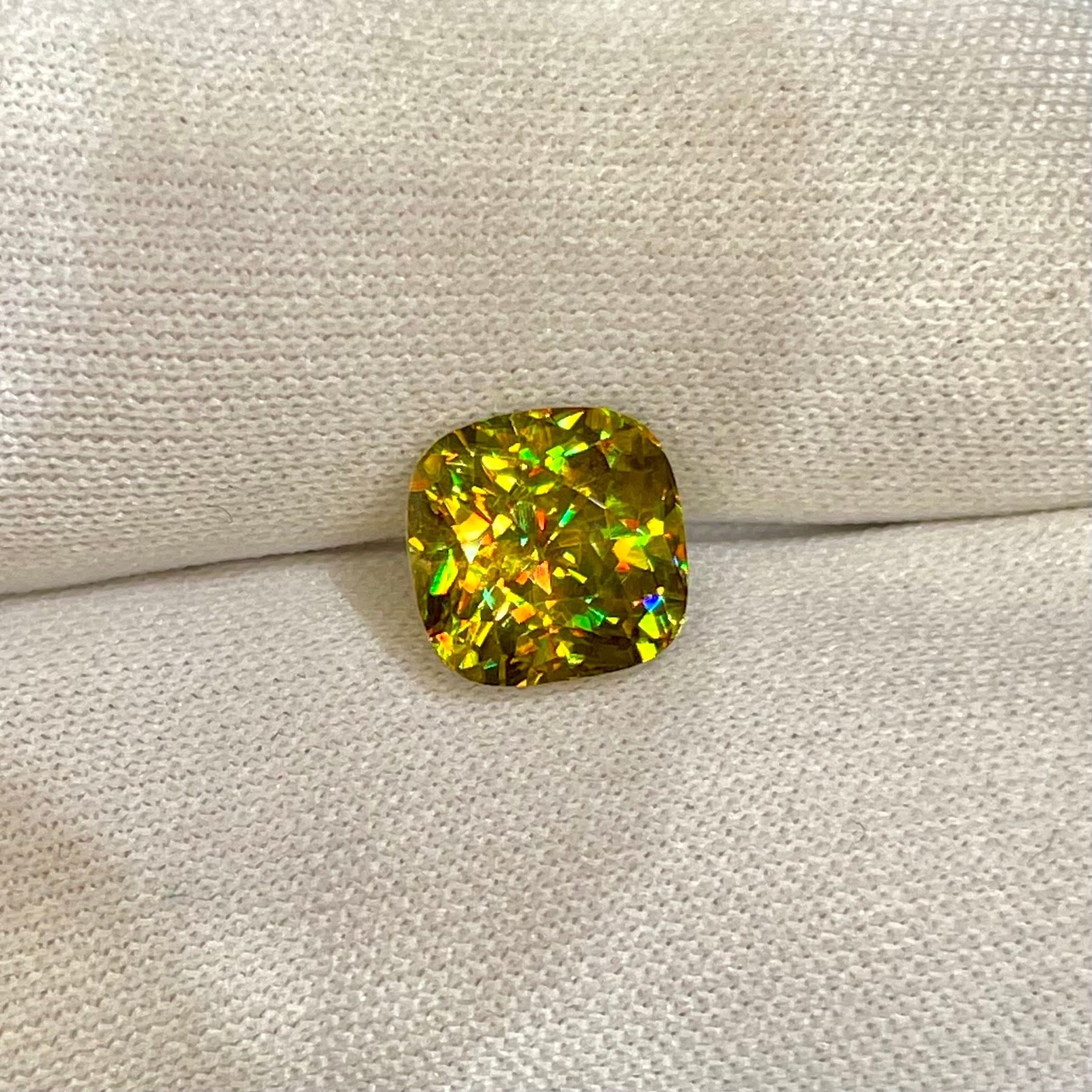 4.45 Carats Natural Fine Quality Sphene Cushion Cut From Madagascar