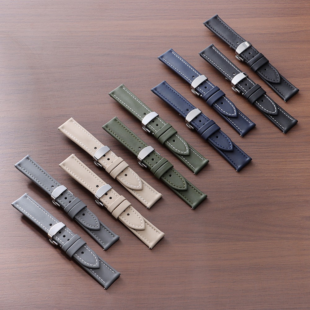 For Omega for Seiko Business Nylon Watch Strap 18/19/20/21/22mm Butterfly Buckle