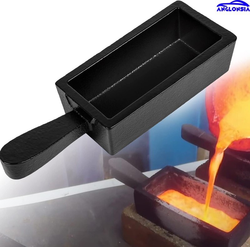 25 oz Troy Ounce Gold Bar Loaf Cast Iron Ingot Mold Perfect for Casting Refinin