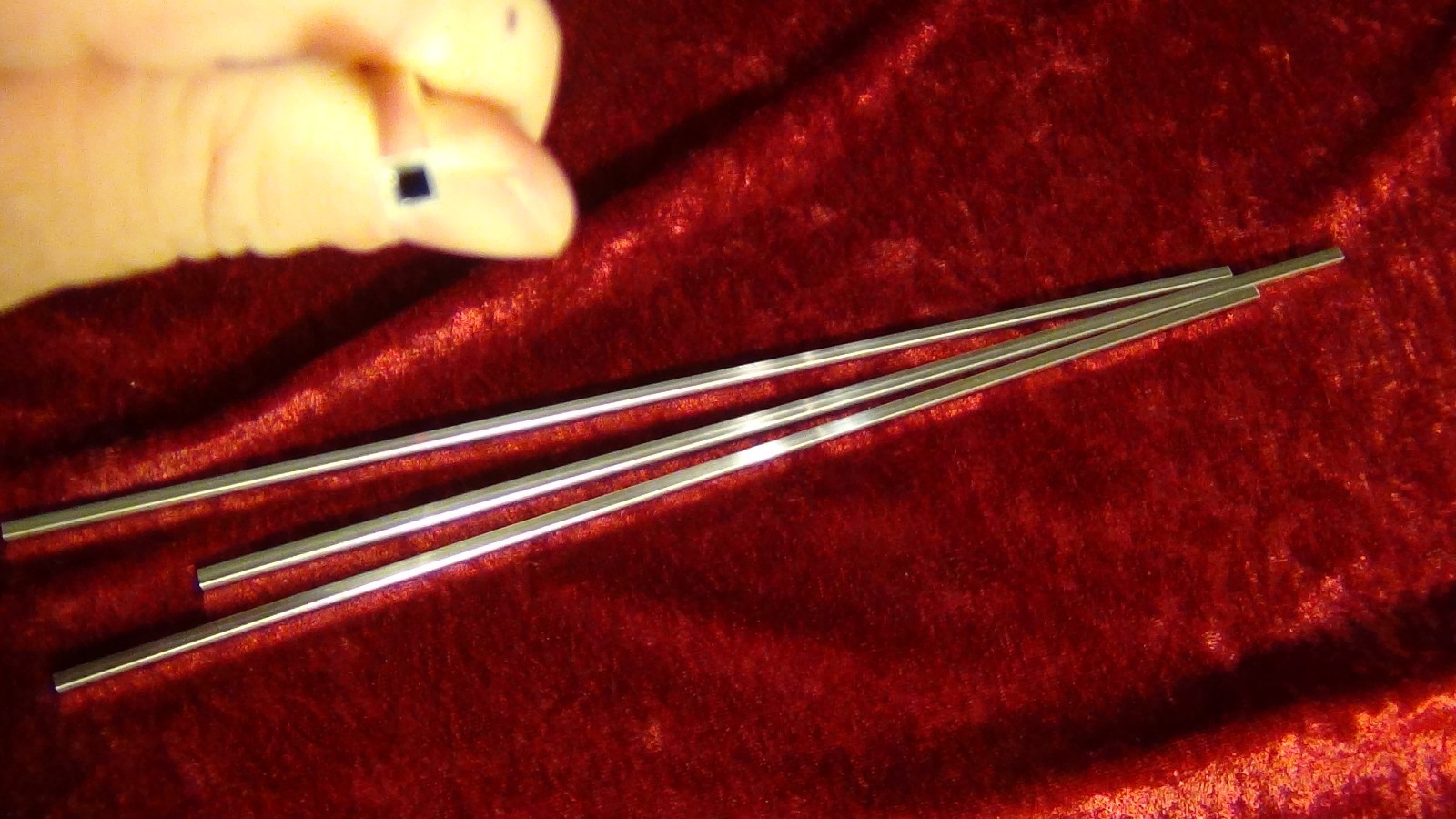 sterling silver square tubing 12 inch long hollow rods pipe 2.5 3.5 or 4 mm