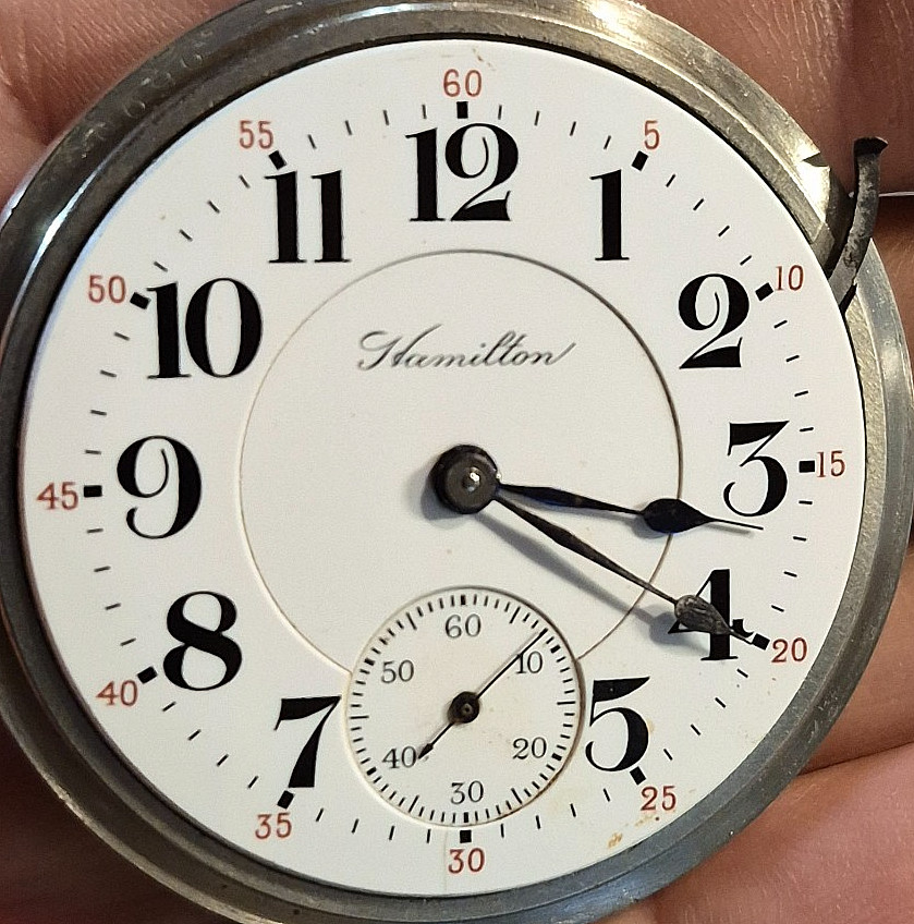1903 Hamilton 940 21Jewel 18s Scarce Railroad Watch. Display back ~ Serviced!