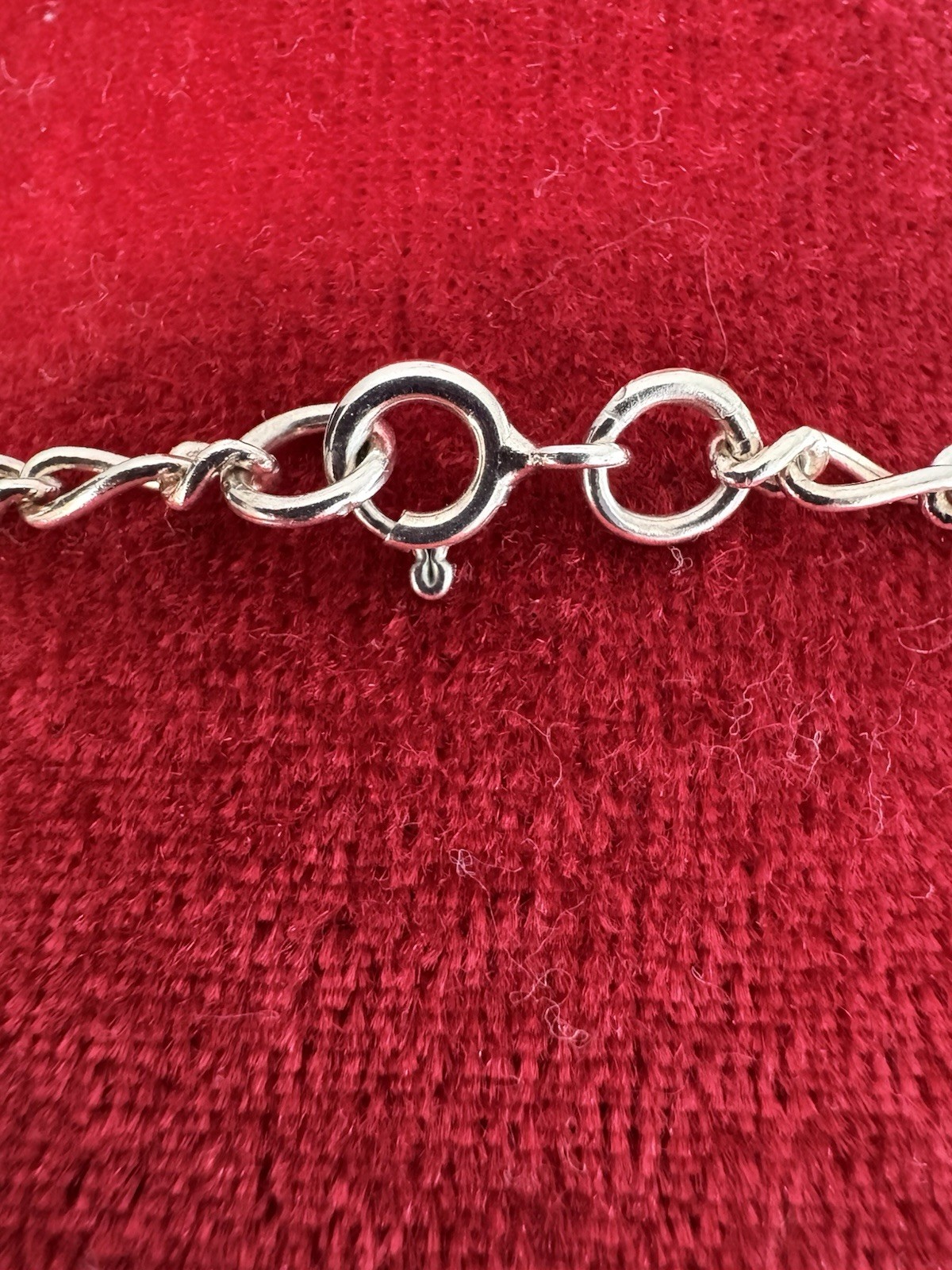 Vintage Sterling Silver Figaro Chain Hallmarked 51cm