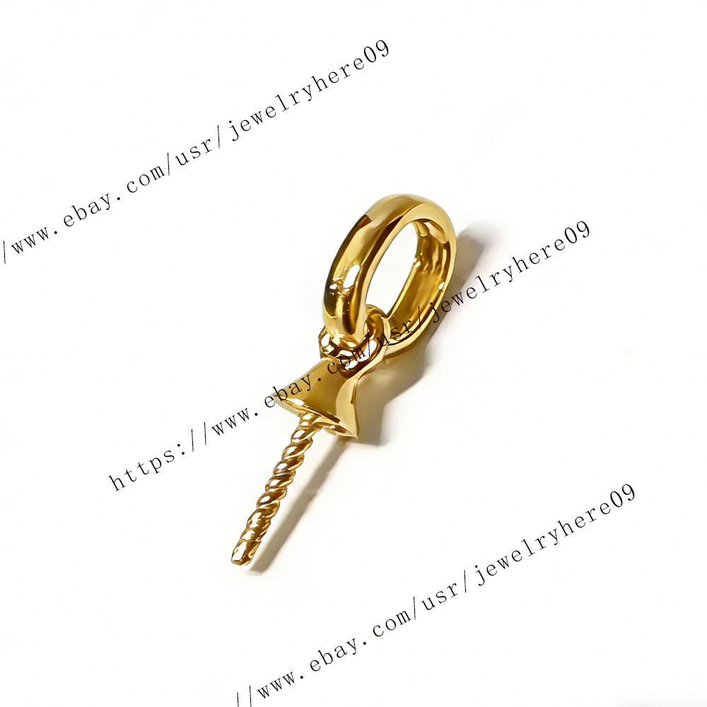 Pearl 9mm-10mm Semi Mount Solid 14k Yellow Gold Pendant Valentine’s Day Jewelry