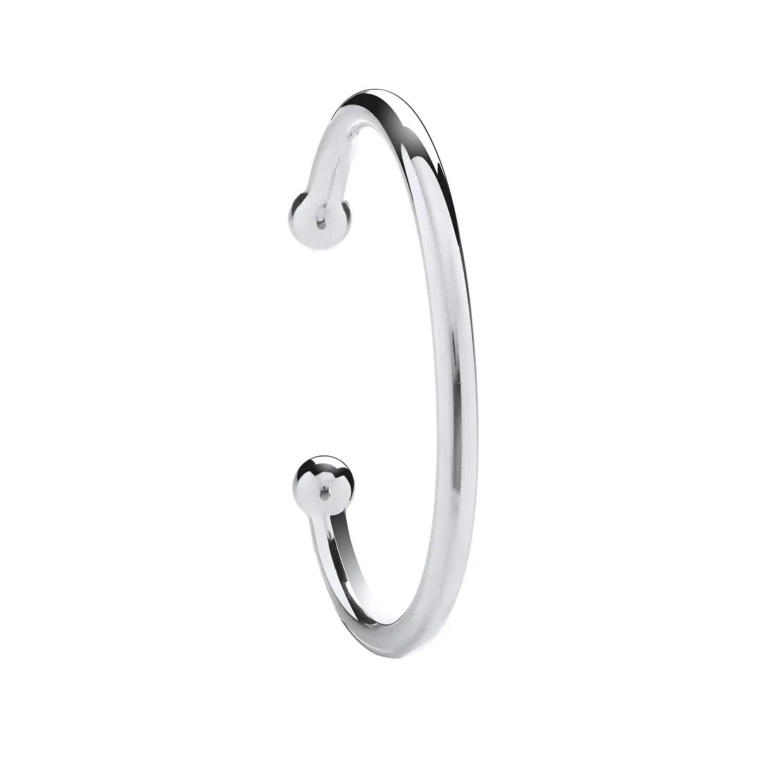 Torque Bangle Sterling Silver 6mm Torgue Mens Jewellery