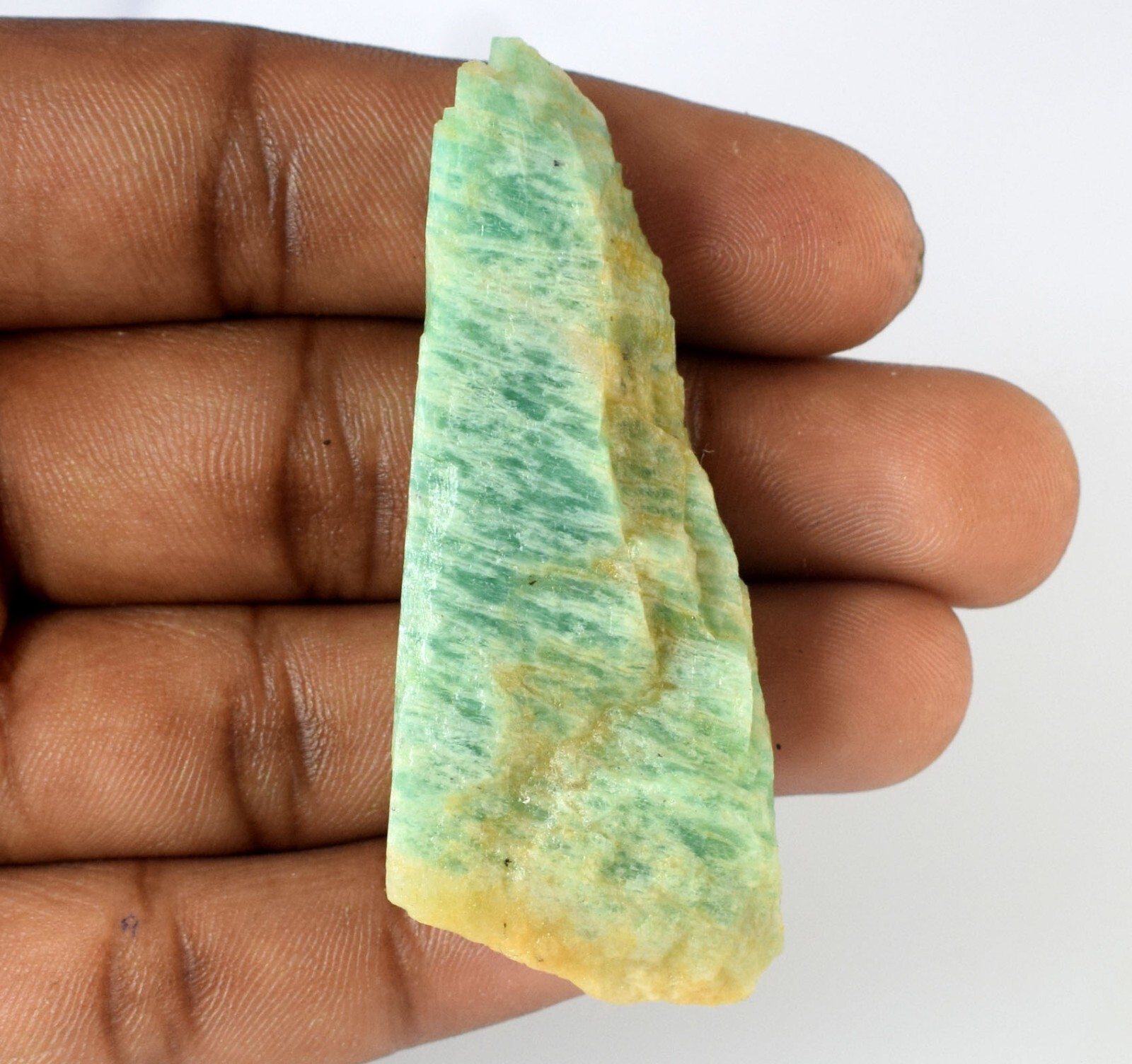 African Green Amazonite 99 Ct/58 mm Natural Healing Gemstone Rough Specimen