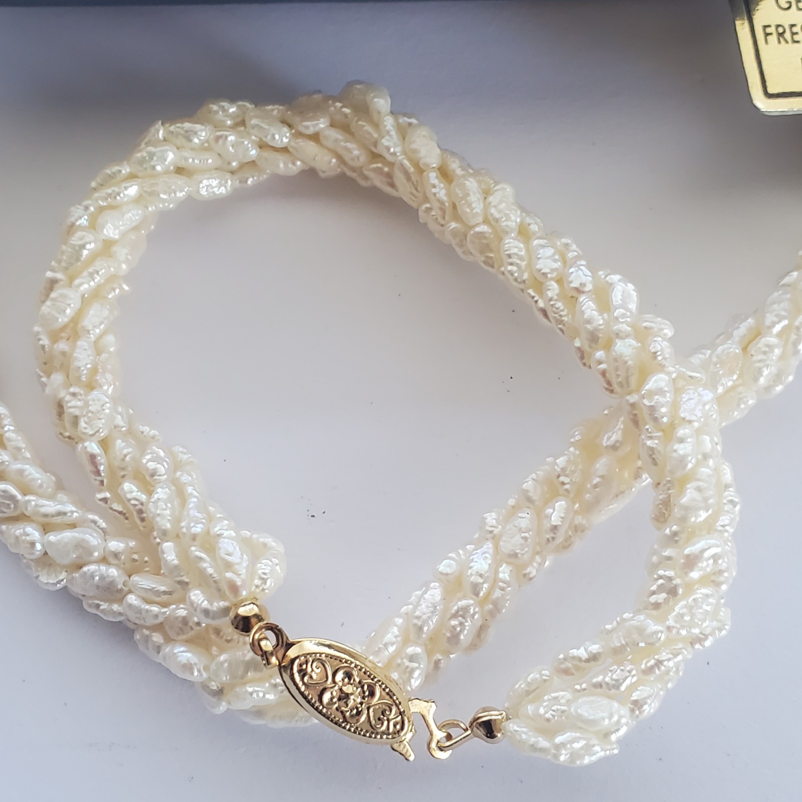 Multi-strand Rice Freshwater Pearl Set With Fish Hook Clasp,