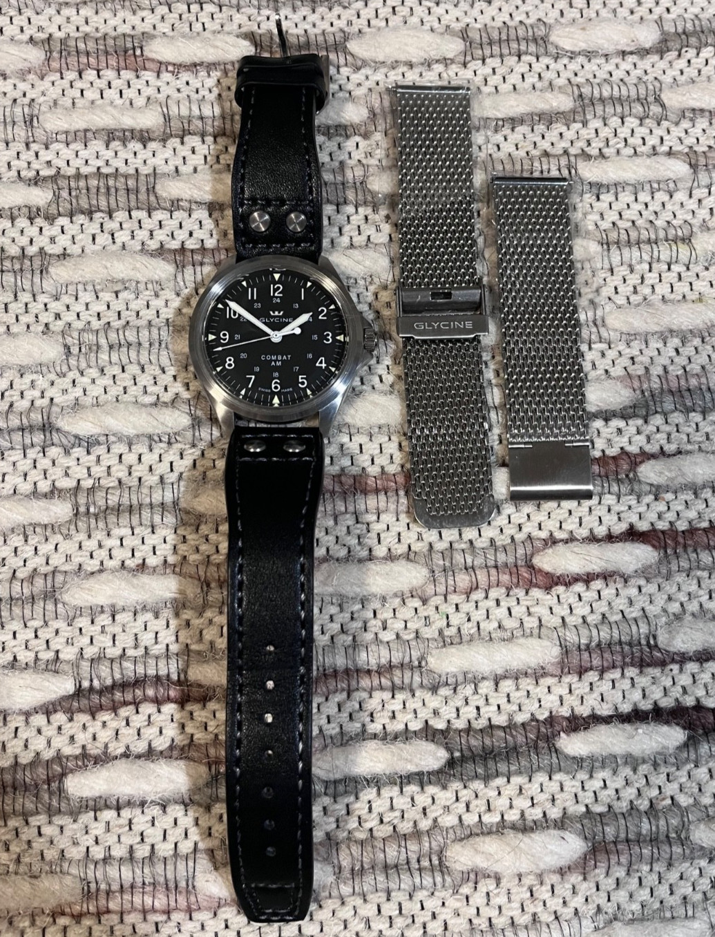 Glycine 3943.19AT.MM Combat 7 Vintage Automatic 41mm Black Dial – GL0237