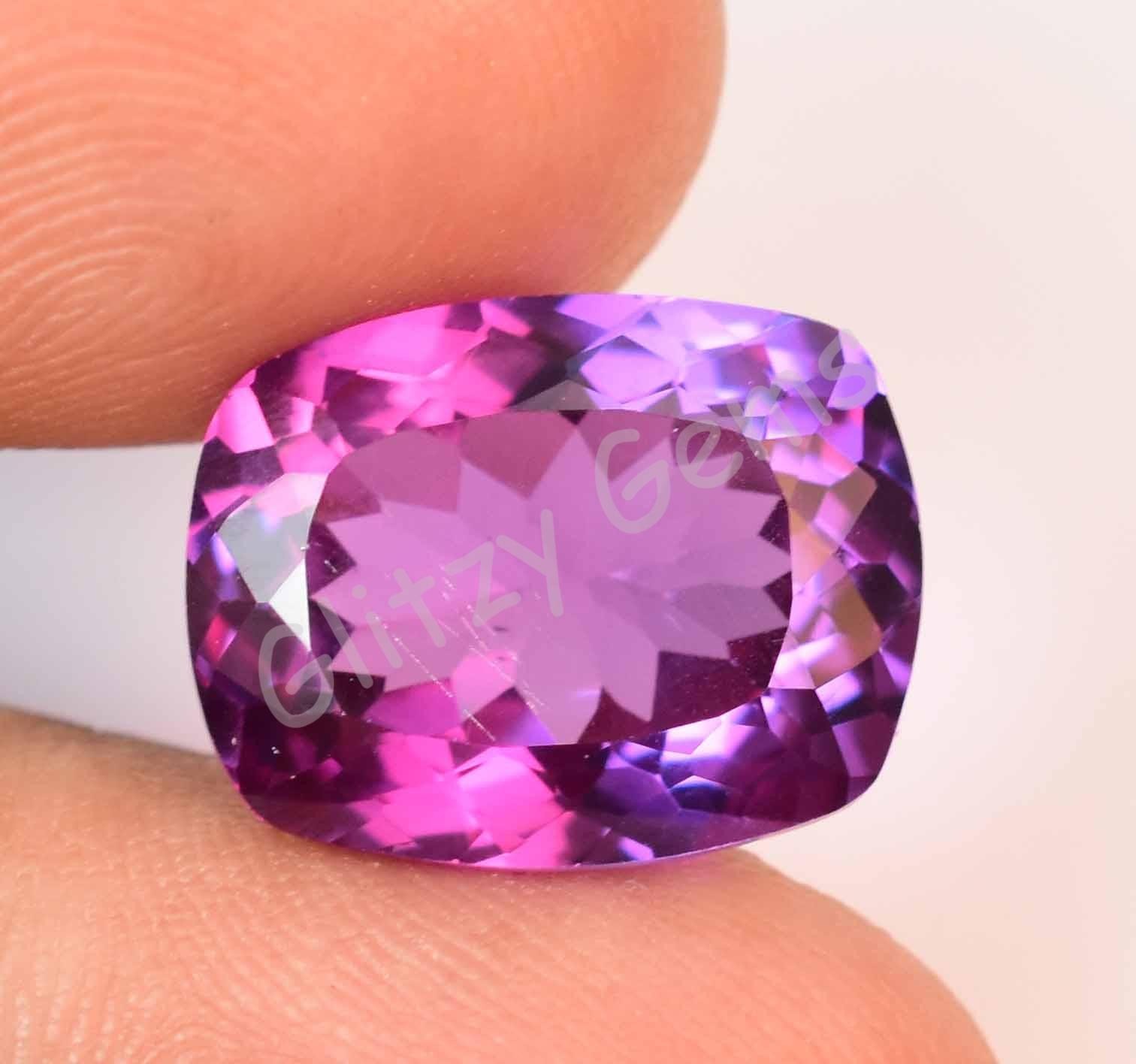 11.70 Ct Natural Color Change Alexandrite Cushion Certified Flawless Loose Gem