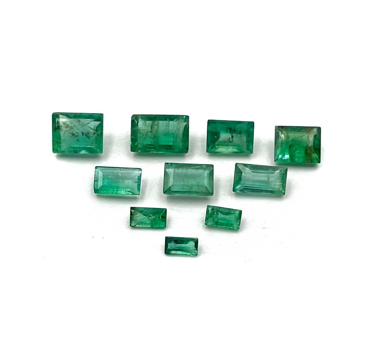 Natural Emerald Baguette Cut Loose Gemstone Lot 13-16 Pcs 2*3-4*6 MM 3 CT