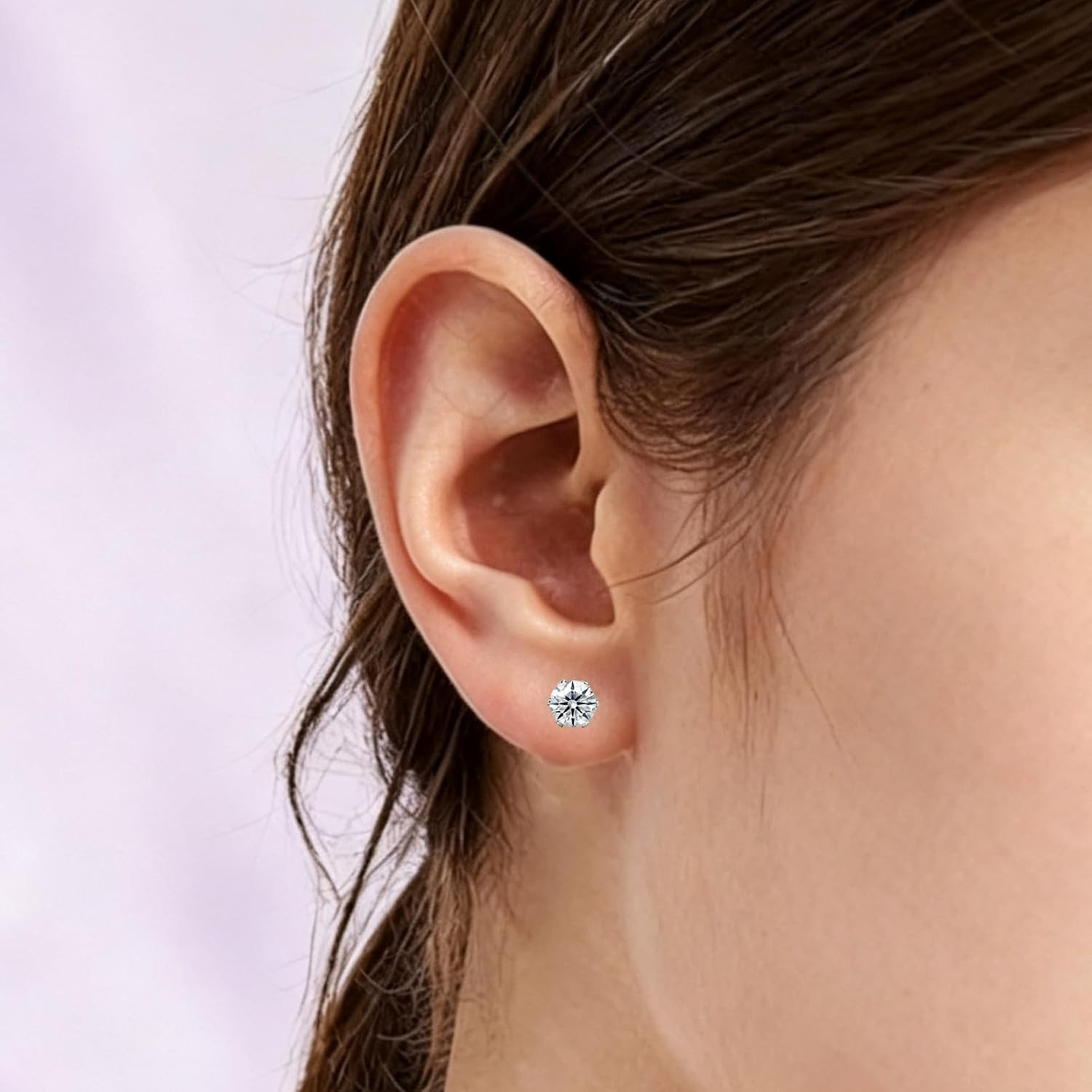 6/12 Pairs Silver Gold Stainless Steel Stud Earrings Set for Women Men | Hypoall