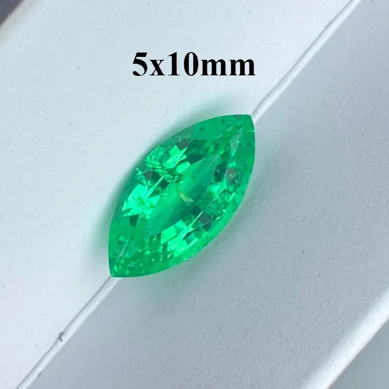 AGL Marquise Cut Lab Grown Colombia Emerald 0.42-4.2CT Gemstones for DIY Jewelry