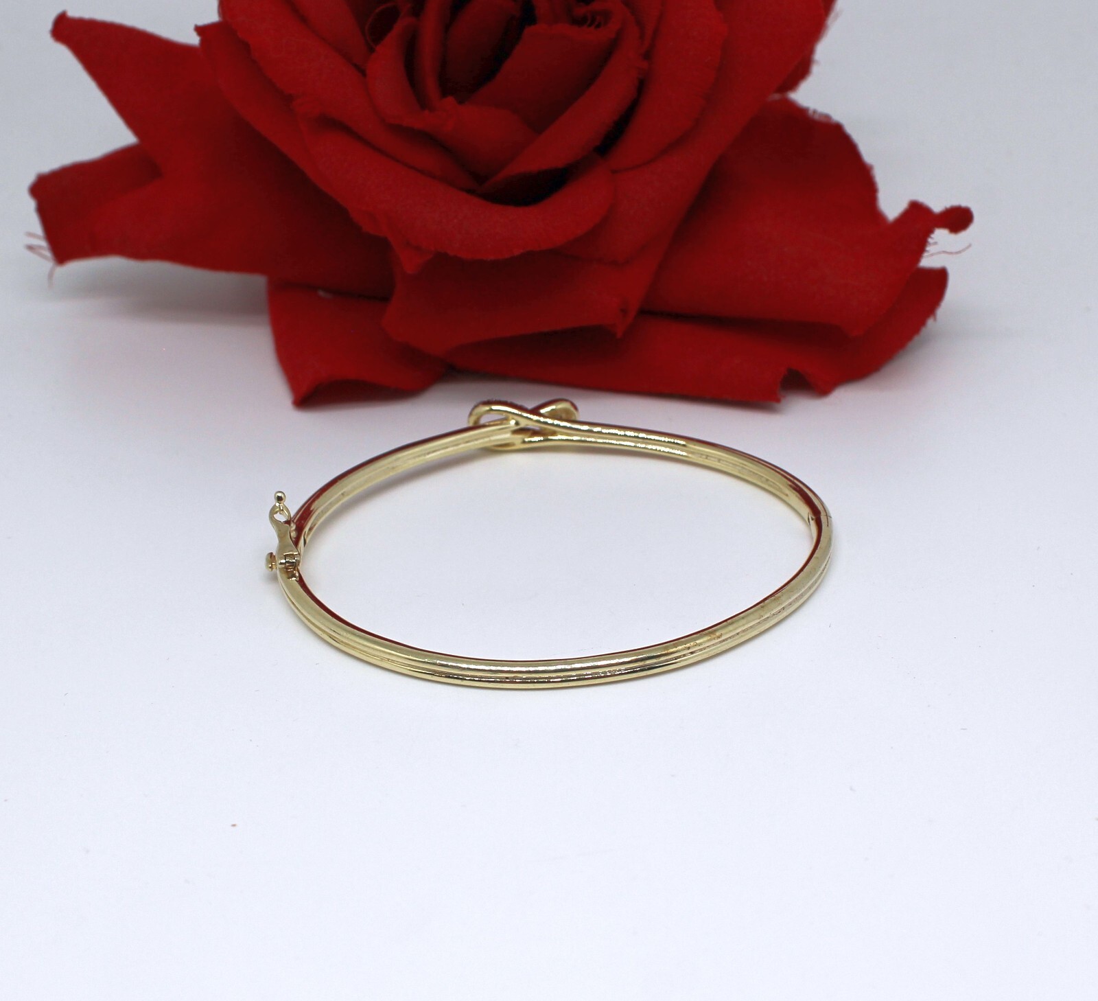 ZEI Vermeil & Diamond Bangle Bracelet 14.04g CAT RESCUE