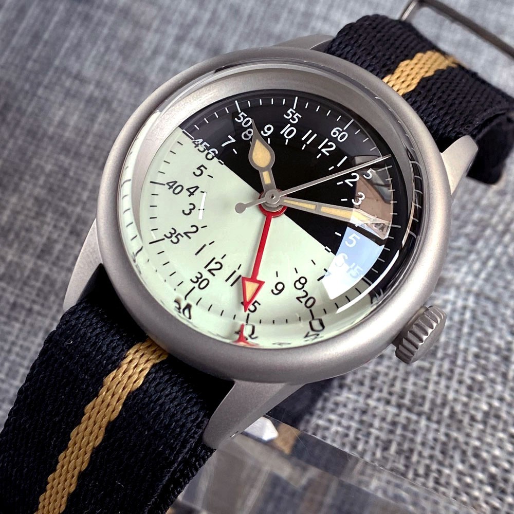 Bubble Sapphire Glass 20ATM Waterproof NH34 GMT Field Automatic Watch 36MM Nylon