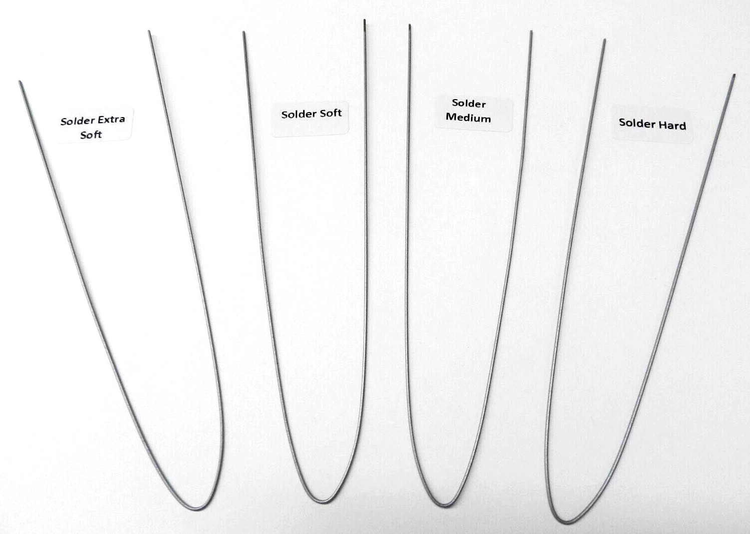 Silver Solder Wire Assorted 4 Types X-Soft, Soft Medium & Hard Jewelry Soldering