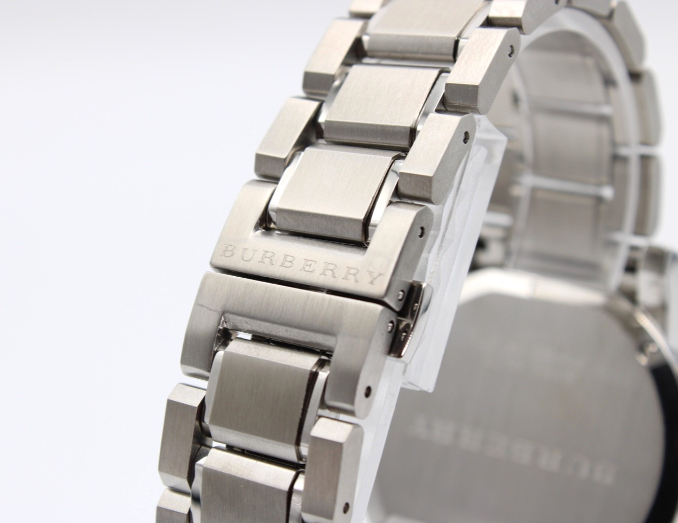 BURBERRY THE CITY BU9380 Stainless Steel Black Dial Chronograph Men’s Watch