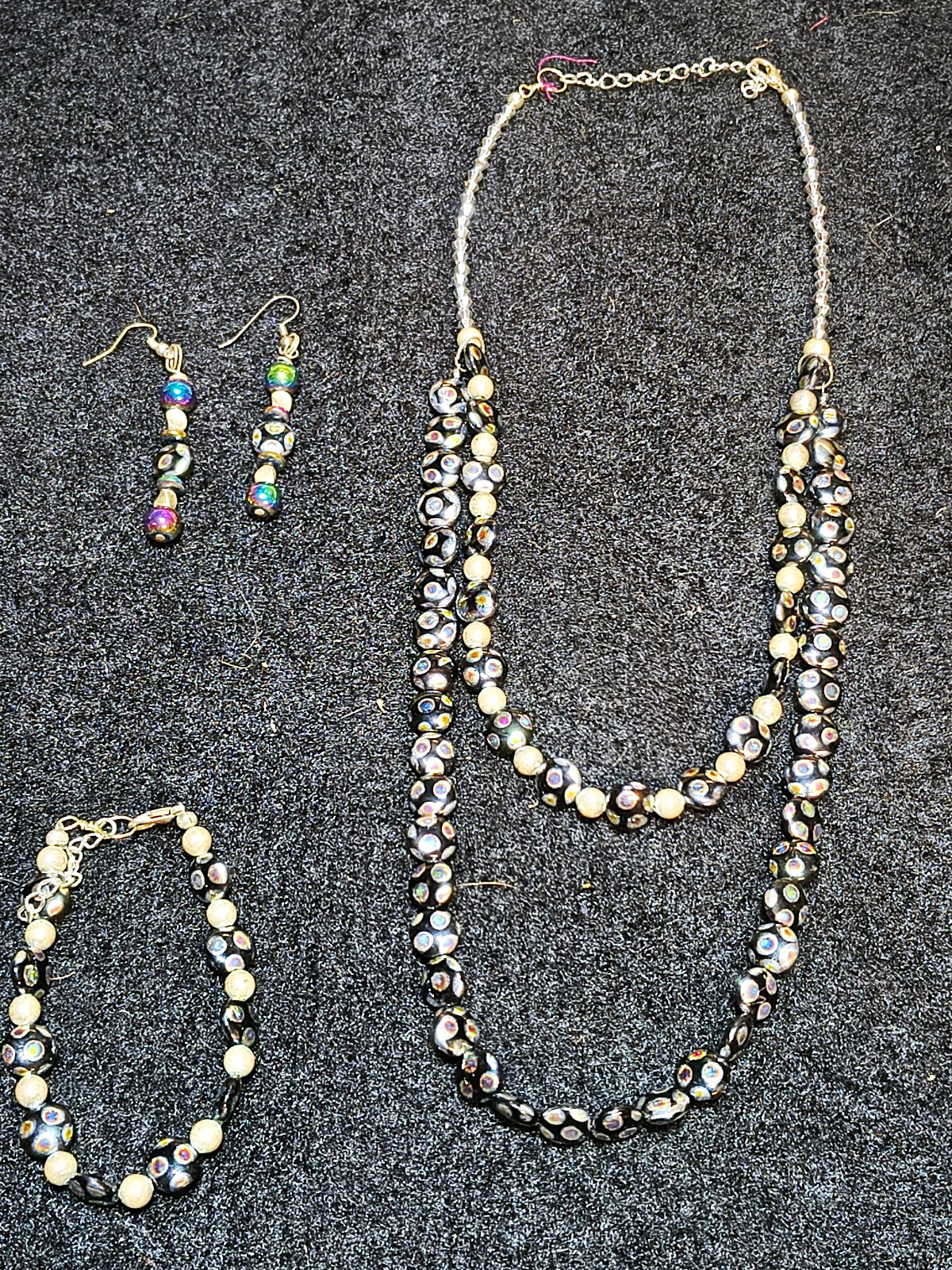 Handmade Vintage Murano Style Necklace Bracelet And Earrings