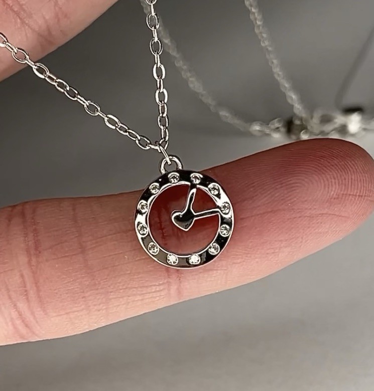 925 sterling silver necklace with pendant Watch women 16,4-17,5 inch 42-45 cm