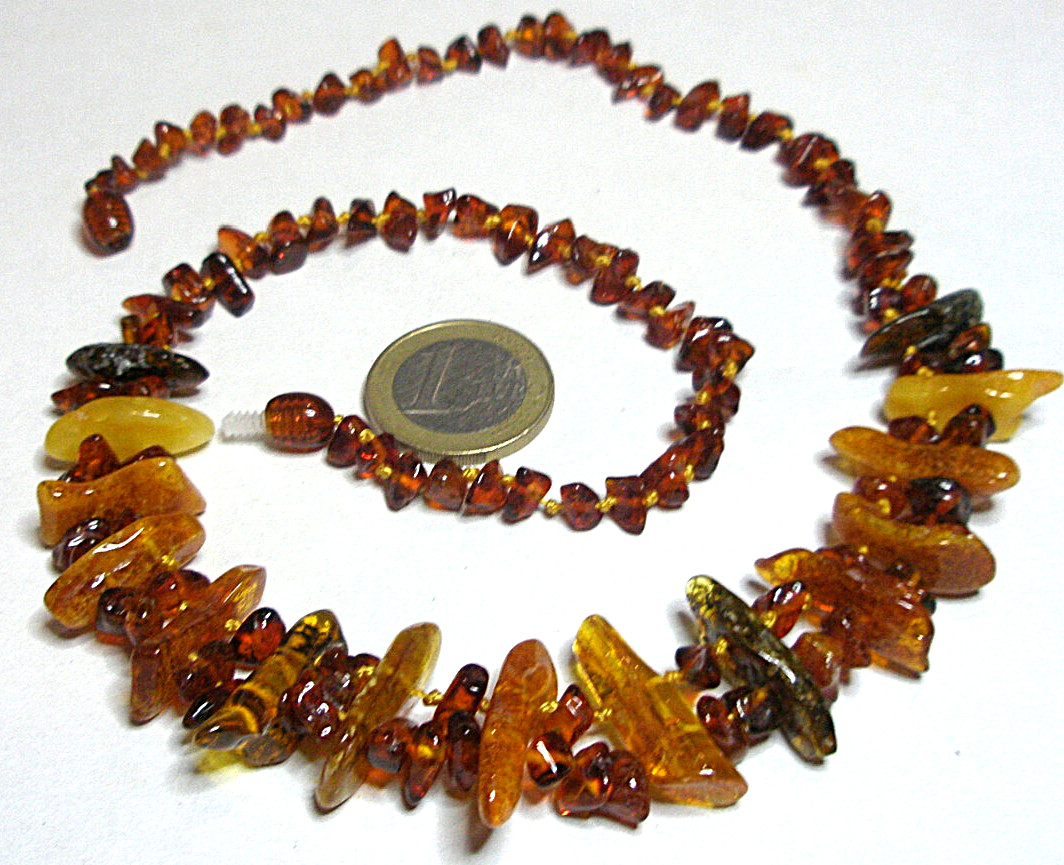 Genuine Baltic Amber Multicolor Women’s Necklace Boho Statement 52 cm – 20.5”
