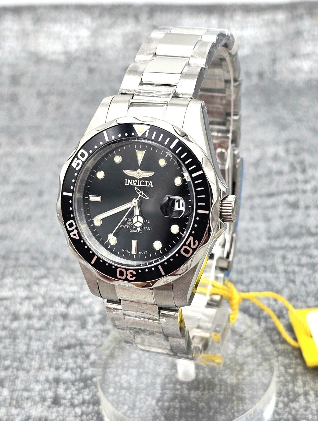Invicta Pro-Diver Quartz Stainless Steel Black Dial 8932OB 200M Mens Watch