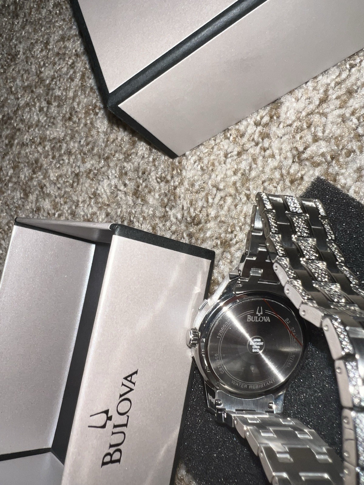 Bulova Men’s Silver-Tone Quartz Multifunction Crystal 38mm Watch