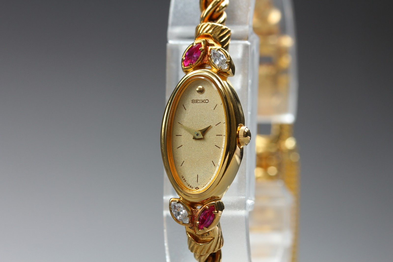 [MINT] Vintage Seiko Tisse 1E20-5760 Gold Rhinestone Quartz Women’s Watch Japan