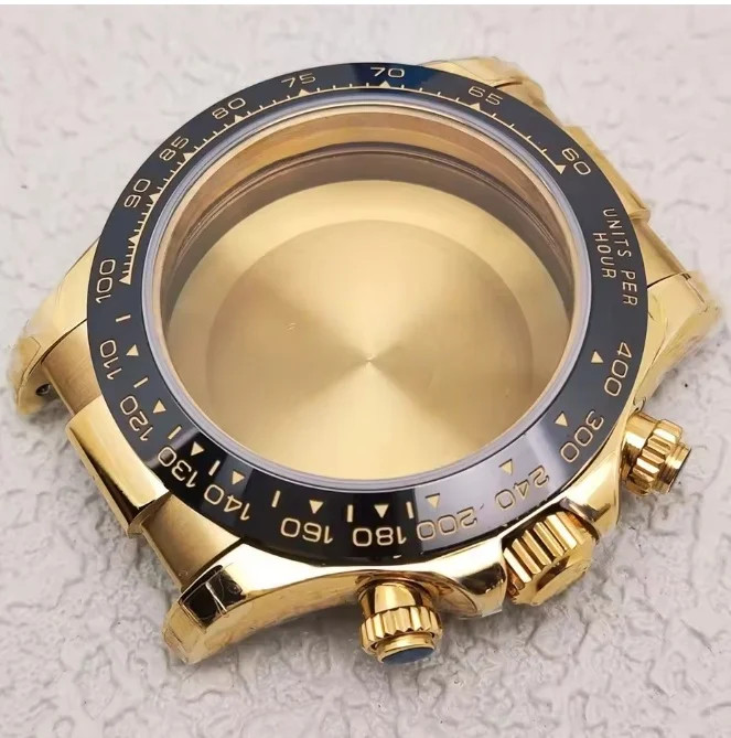 Watch Repair Polished Steel Chronograph Case Bezel For Caliber 7750 Movement