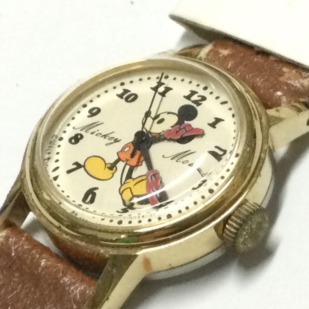 Seiko Disney Time Mickey Mouse Hand Wind Watch 1970s Vintage w/ Box Manual Rare