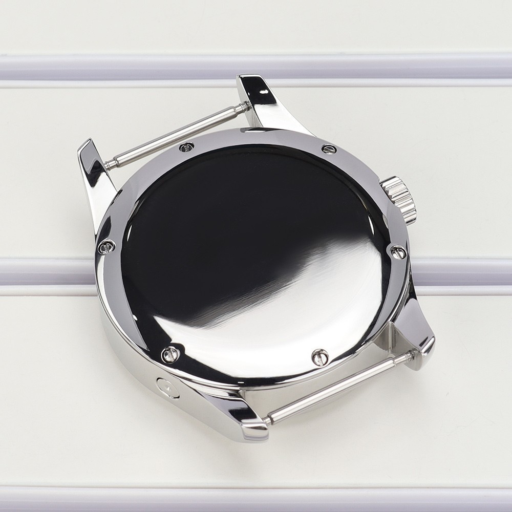 Waterproof Steel Classic Silver 42mm Pilot Watch Case For Seiko NH35 36 Movement