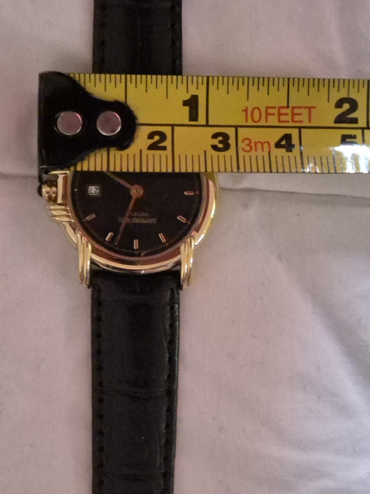 Raymond Weil Ladies Leather Strap Watch Vintage 9955 Working