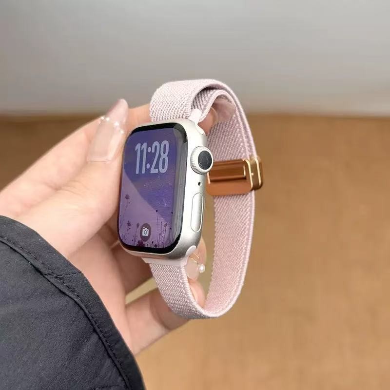Suitable for Apple Watch/ Series 1-11/ Ultra/ SE-Magnetic Buckle Nylon Strap