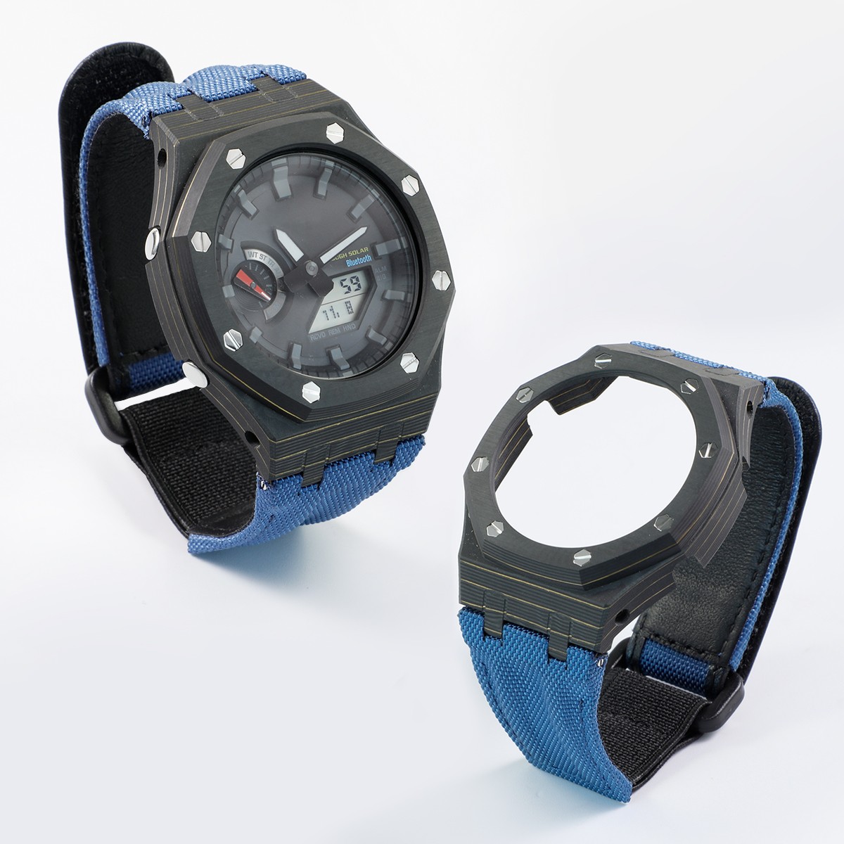 Carbon Fiber Case+Nylon Strap Modification kit For Casioak GA2100/GA2110 Diy Set